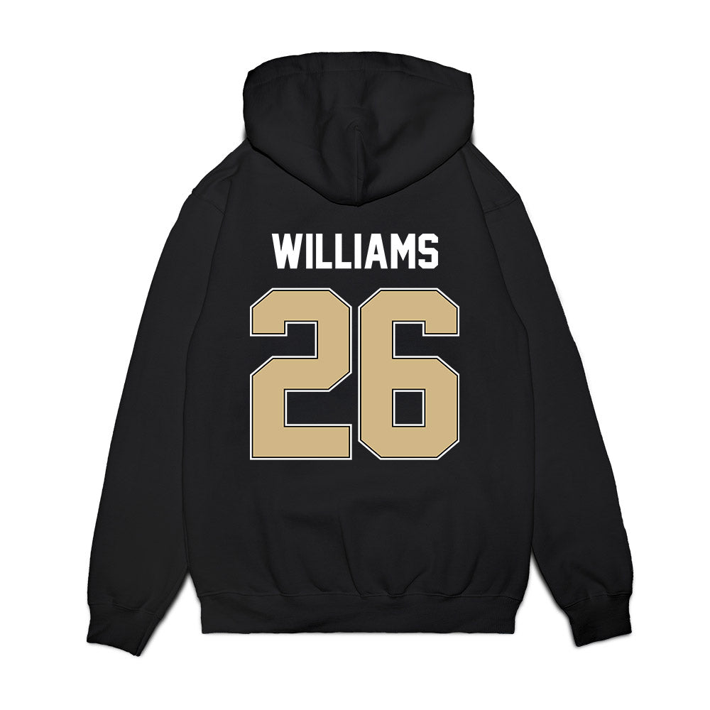 Purdue - NCAA Football : Zeke Williams - Vintage Helmet Premium Hooded Sweatshirt-1