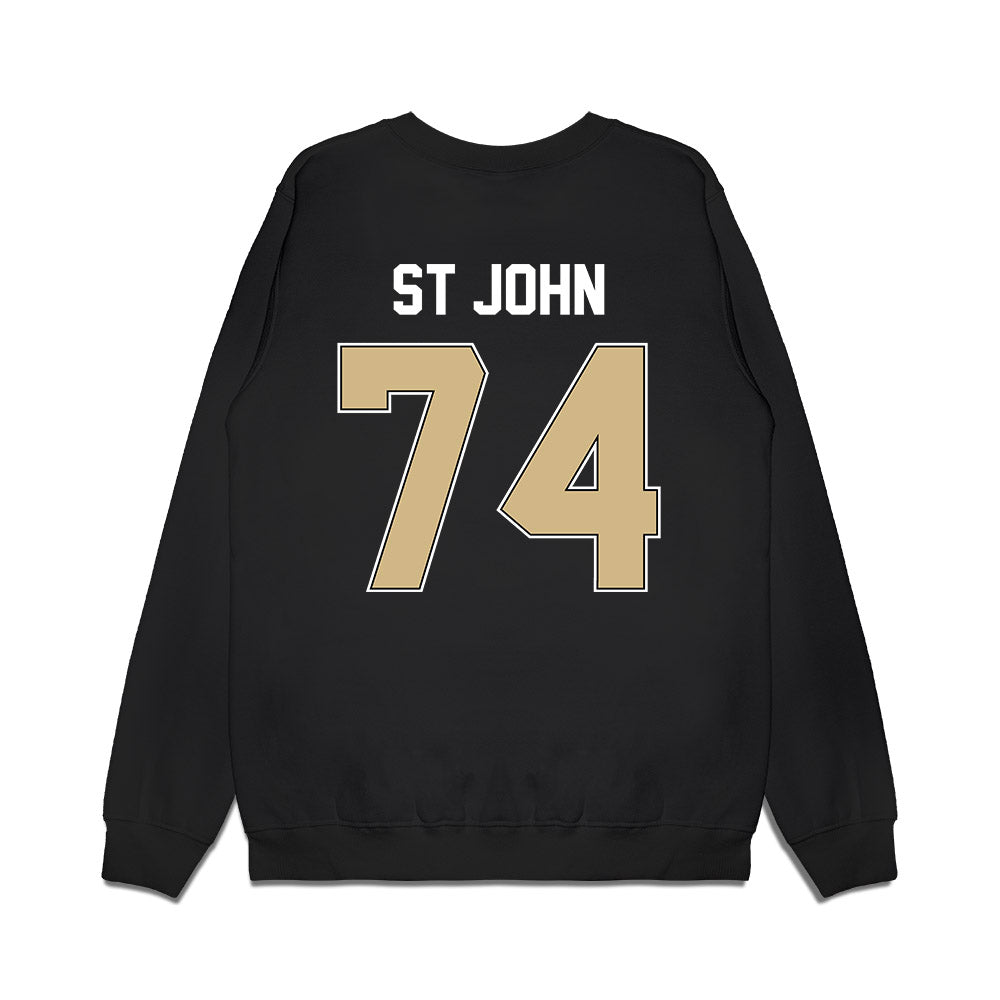 Purdue - NCAA Football : Jalen St John - Vintage Helmet Premium Crewneck Sweatshirt-1