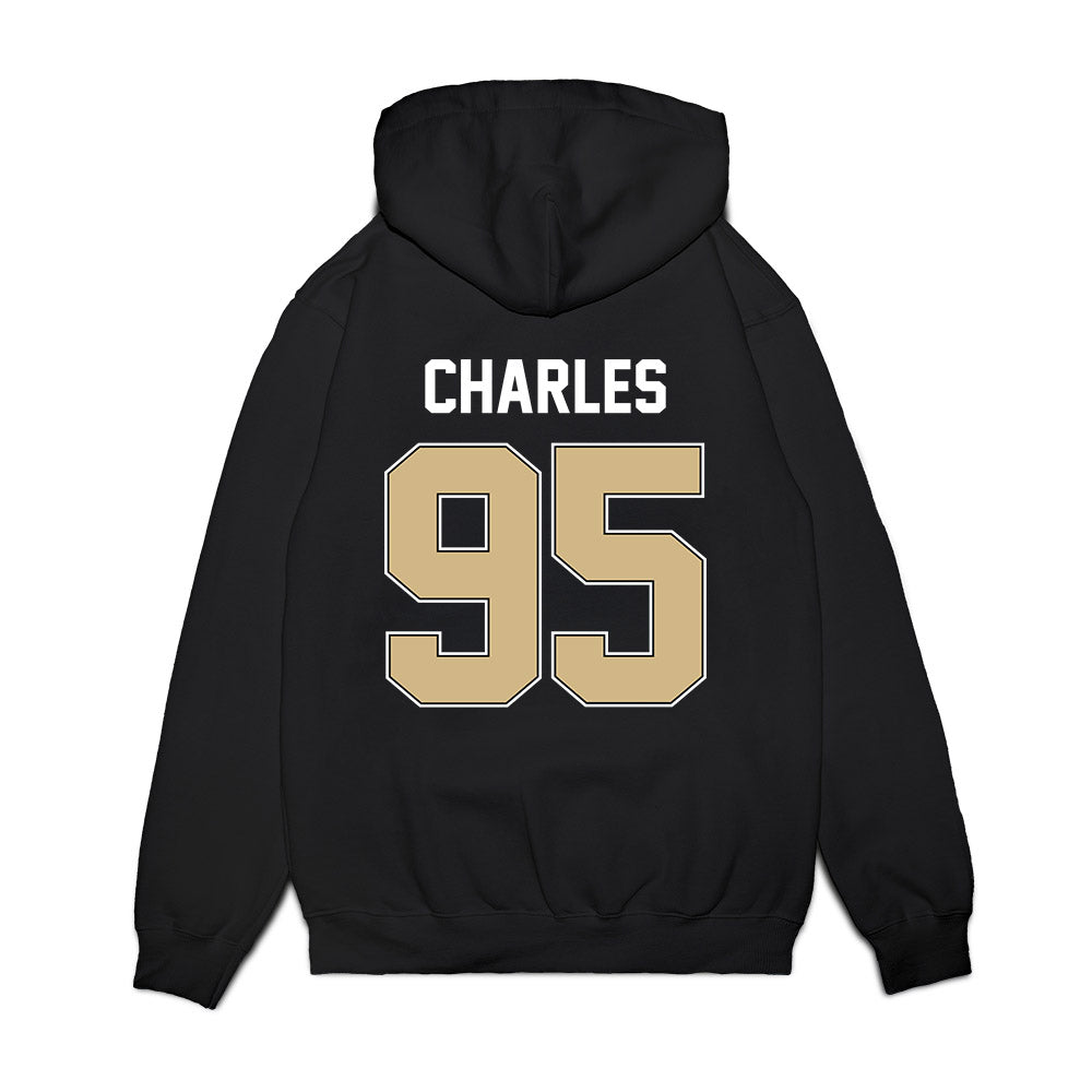 Purdue - NCAA Football : Breylon Charles - Vintage Helmet Premium Hooded Sweatshirt-1