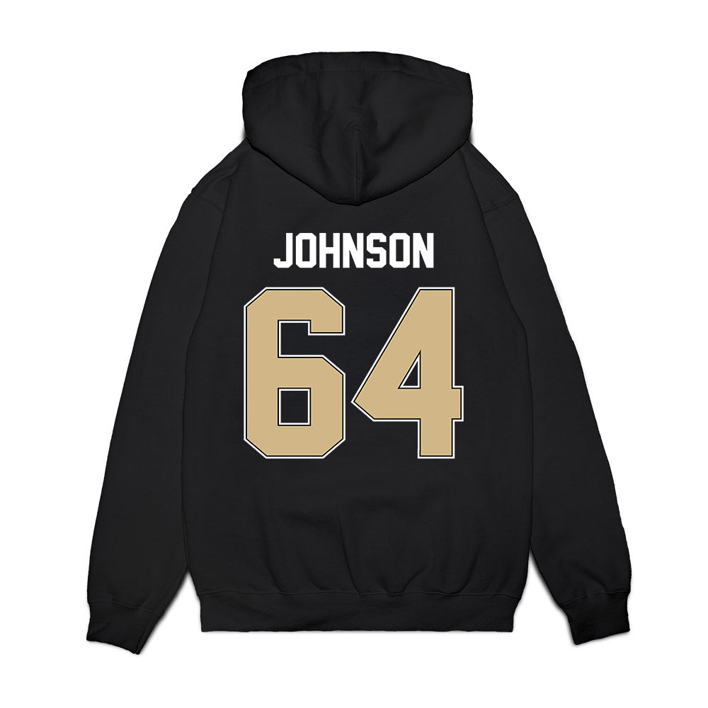 Purdue - NCAA Football : Austin Johnson - Vintage Helmet Premium Hooded Sweatshirt-1