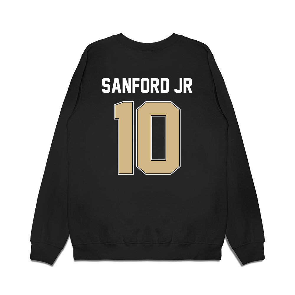 Purdue - NCAA Football : Alex Sanford Jr - Vintage Helmet Premium Crewneck Sweatshirt-1