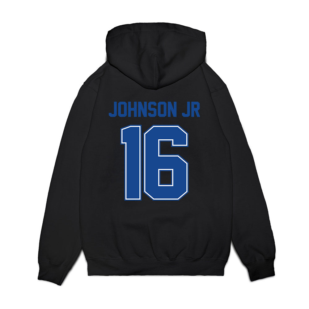 Boise State - NCAA Football : Franklyn Johnson Jr - Vintage Helmet Premium Hooded Sweatshirt-1