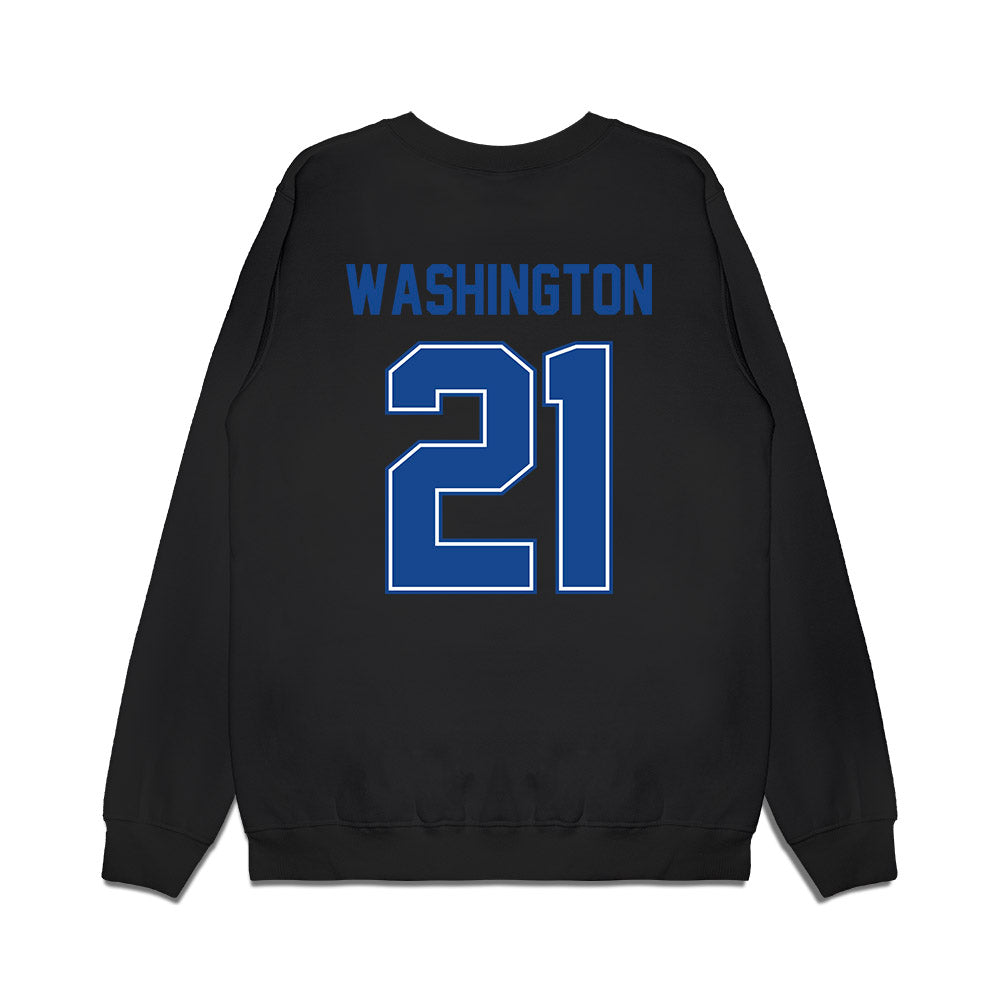 Boise State - NCAA Football : Zion Washington - Vintage Helmet Premium Crewneck Sweatshirt-1