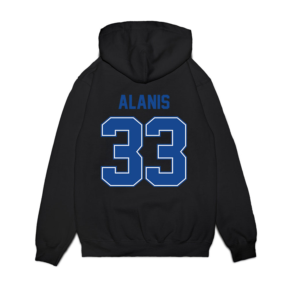 Boise State - NCAA Football : Josiah Alanis - Vintage Helmet Premium Hooded Sweatshirt-1