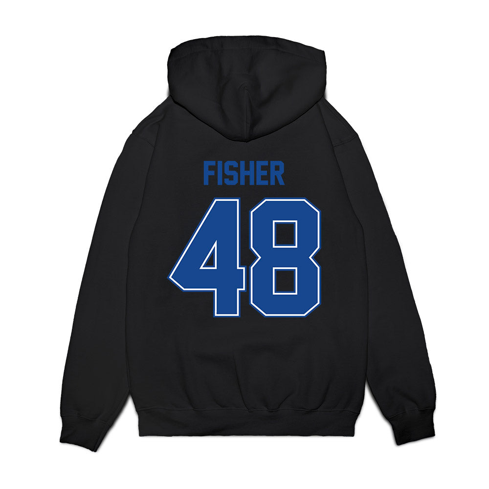 Boise State - NCAA Football : Oliver Fisher - Vintage Helmet Premium Hooded Sweatshirt-1