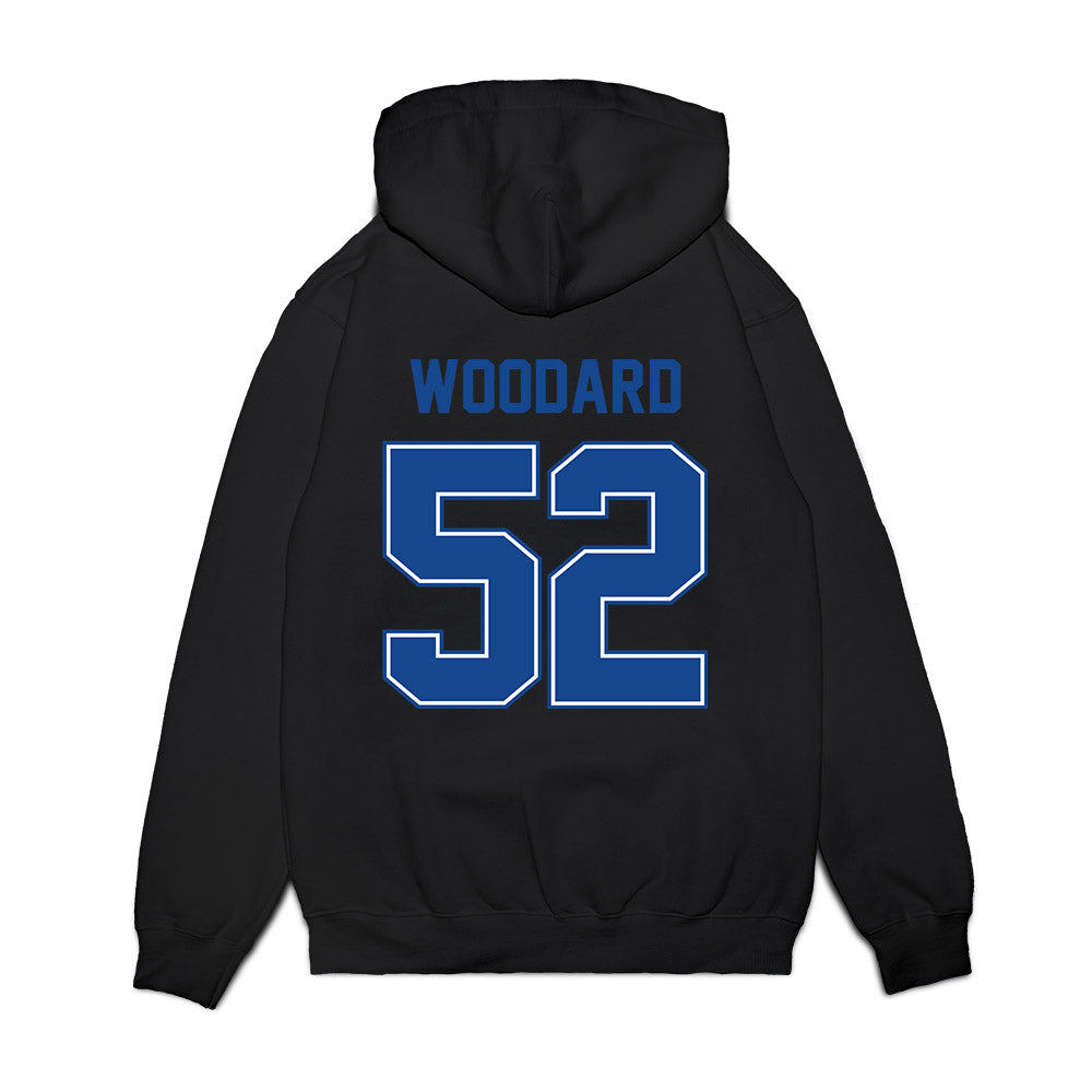 Boise State - NCAA Football : Tavion Woodard - Vintage Helmet Premium Hooded Sweatshirt-1
