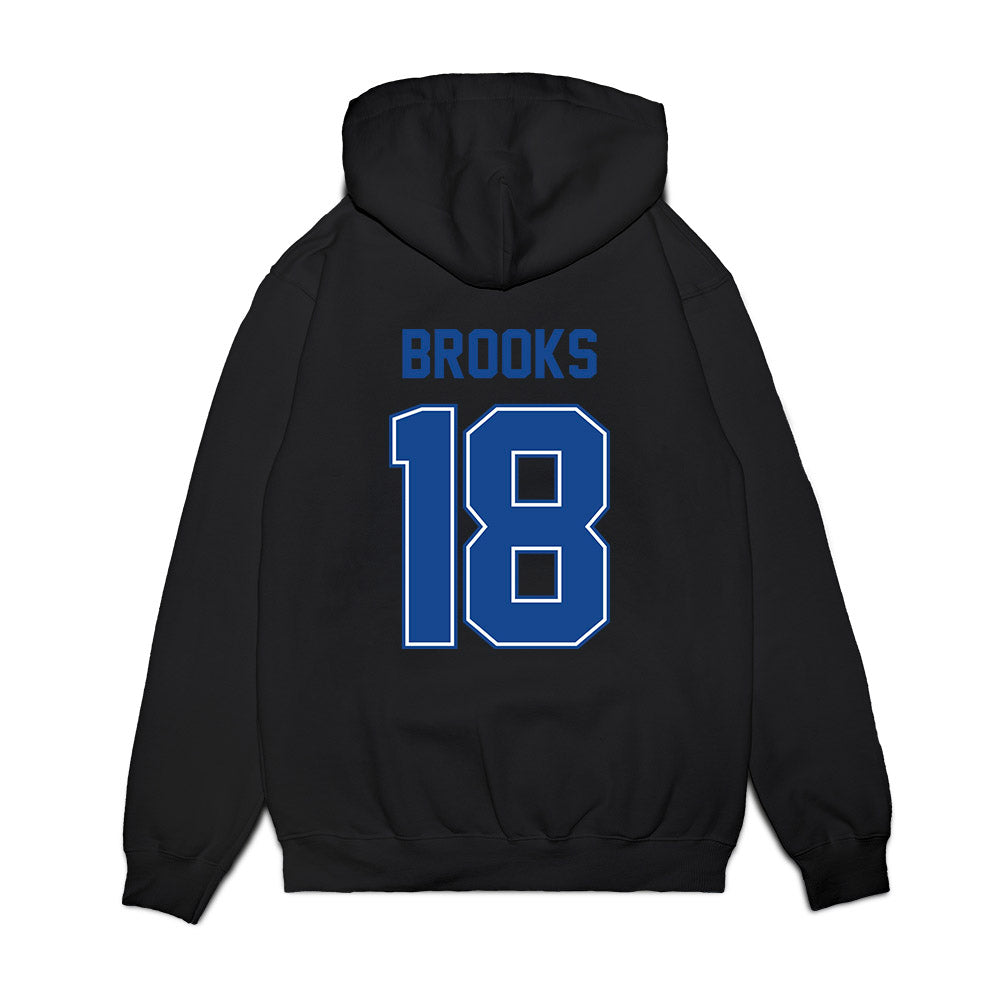 Boise State - NCAA Football : Sam Brooks - Vintage Helmet Premium Hooded Sweatshirt-1
