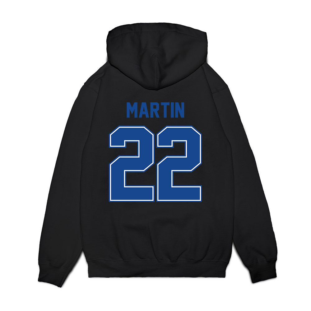 Boise State - NCAA Football : Chase Martin - Vintage Helmet Premium Hooded Sweatshirt-1
