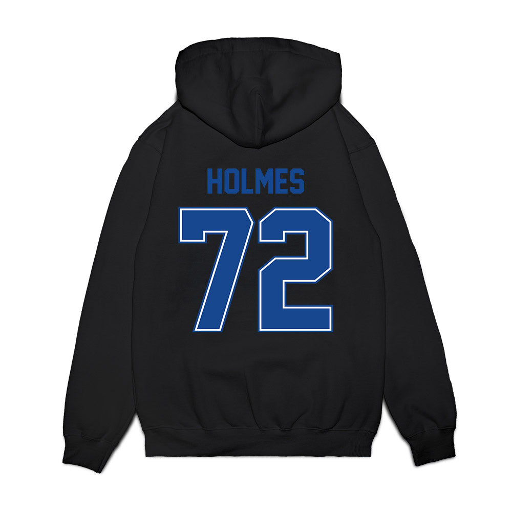 Boise State - NCAA Football : Zach Holmes - Vintage Helmet Premium Hooded Sweatshirt-1