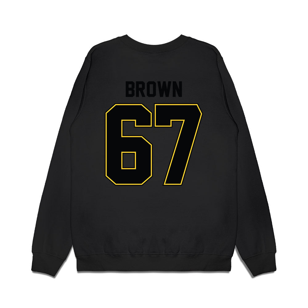 PLU - NCAA Football : Jacob Brown - Vintage Helmet Premium Crewneck Sweatshirt-1