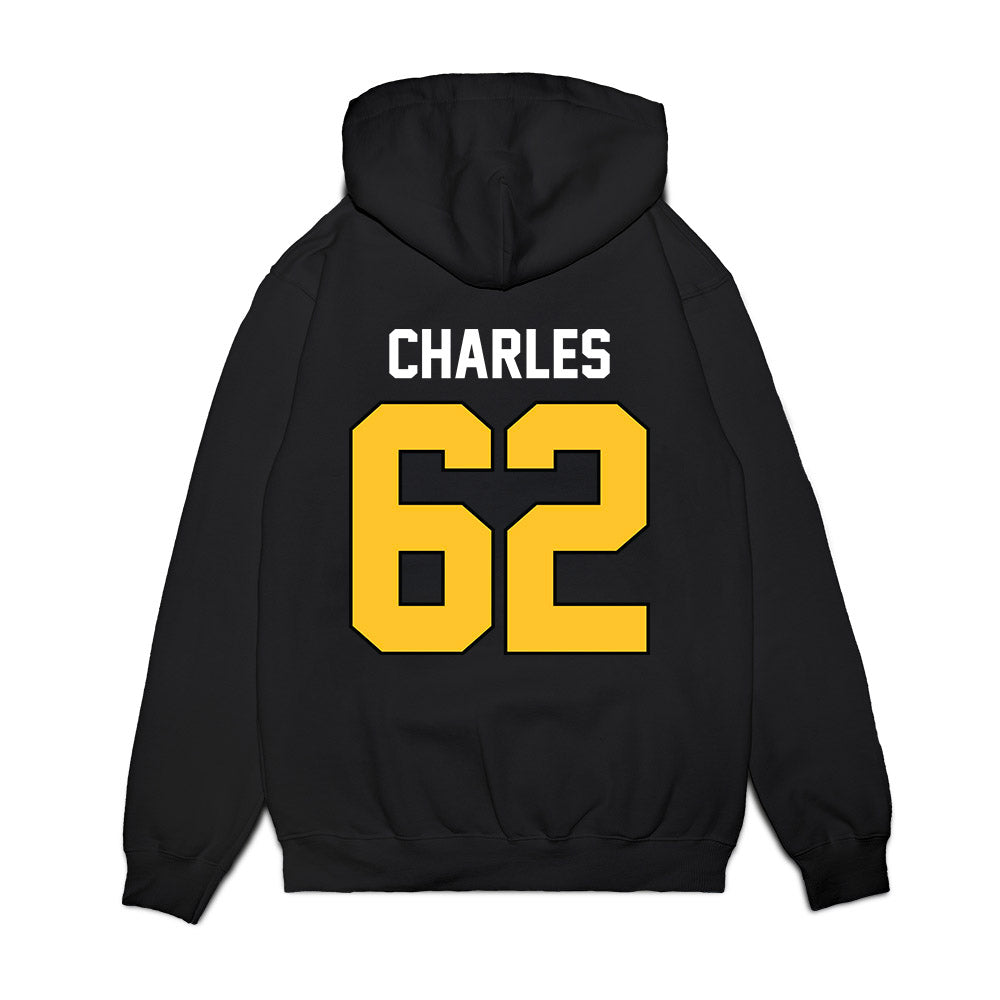 Ferris State - NCAA Football : Martaz Charles - Vintage Helmet Premium Hooded Sweatshirt-1