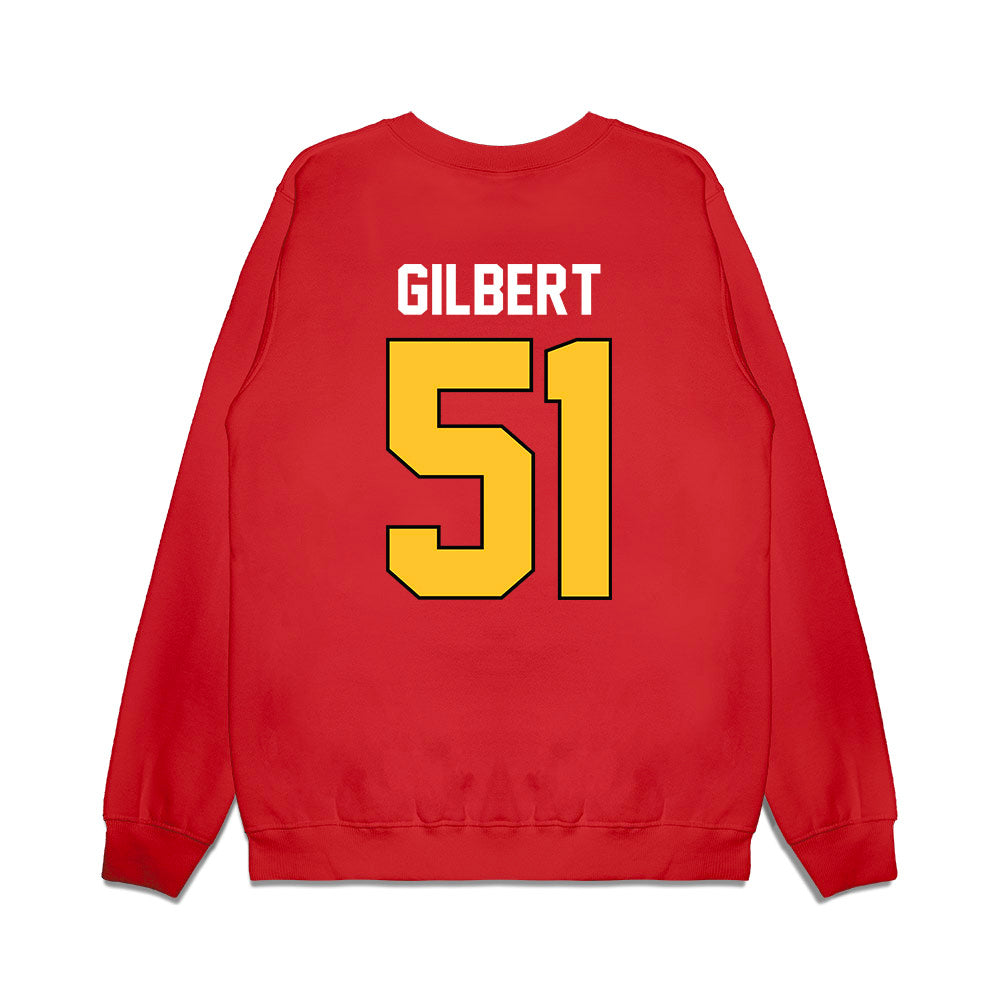 Ferris State - NCAA Football : DJ Gilbert - Vintage Helmet Premium Crewneck Sweatshirt-1