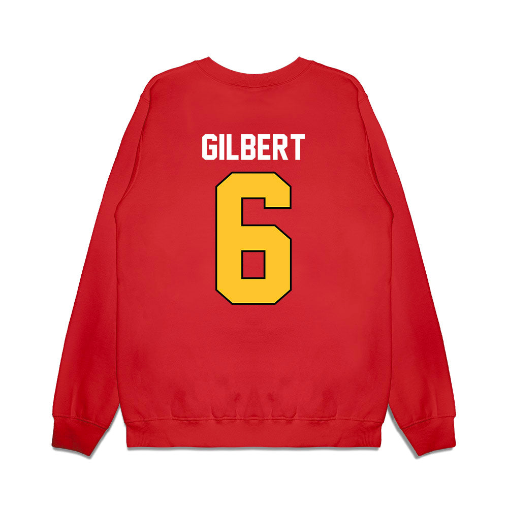 Ferris State - NCAA Football : James Gilbert - Vintage Helmet Premium Crewneck Sweatshirt-1