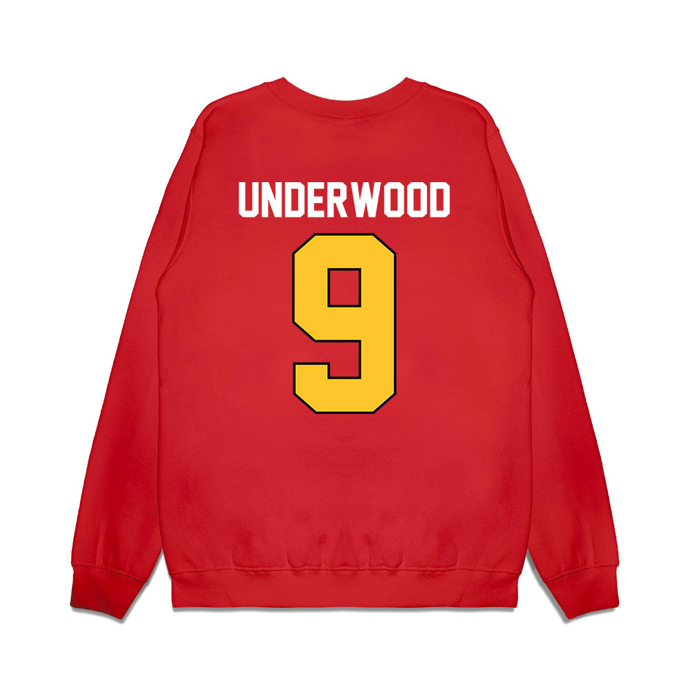 Ferris State - NCAA Football : Cam Underwood - Vintage Helmet Premium Crewneck Sweatshirt-1