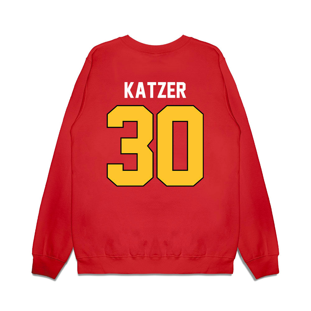 Ferris State - NCAA Football : Kannon Katzer - Vintage Helmet Premium Crewneck Sweatshirt-1