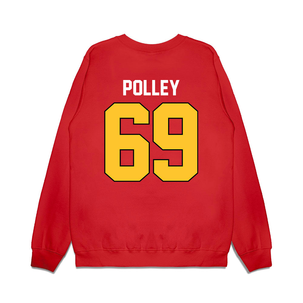 Ferris State - NCAA Football : AJ Polley - Vintage Helmet Premium Crewneck Sweatshirt-1