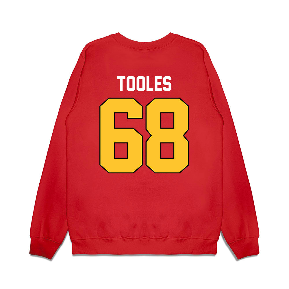 Ferris State - NCAA Football : Jordan Tooles - Vintage Helmet Premium Crewneck Sweatshirt-1