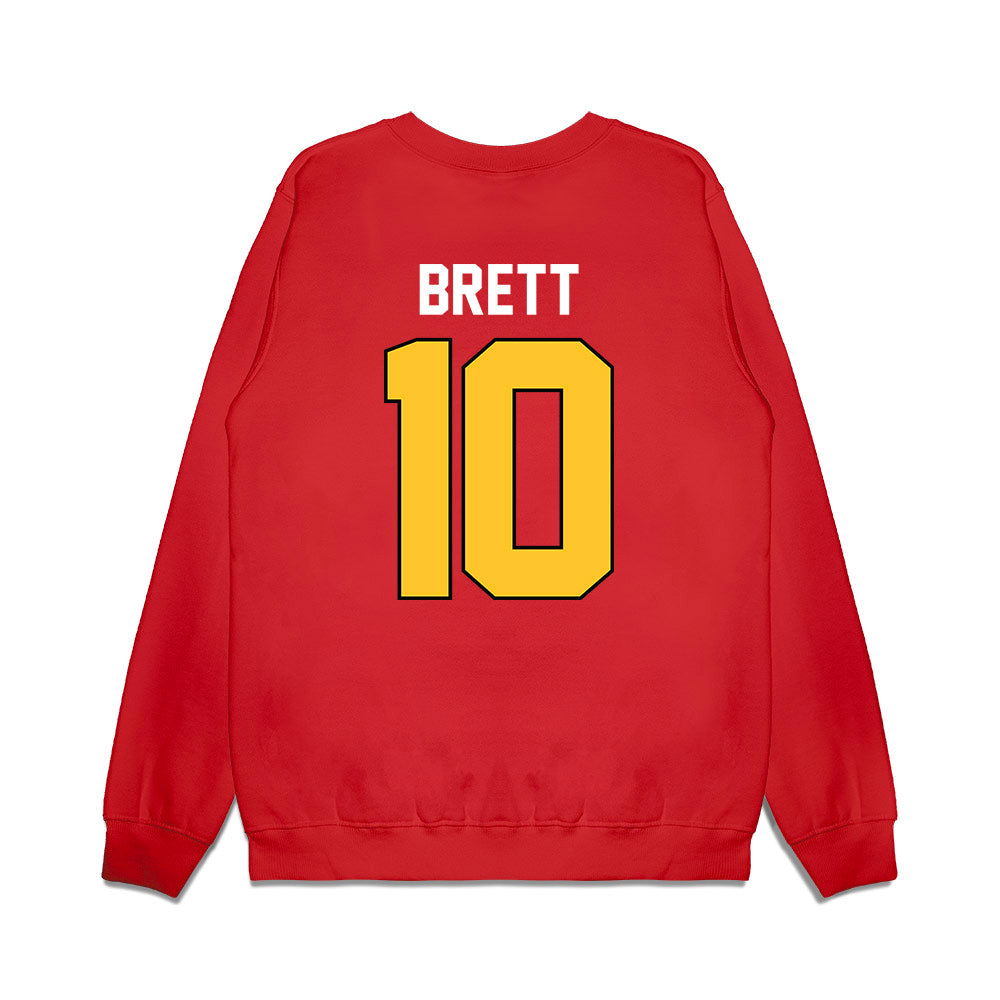Ferris State - NCAA Football : Taariik Brett - Vintage Helmet Premium Crewneck Sweatshirt-1