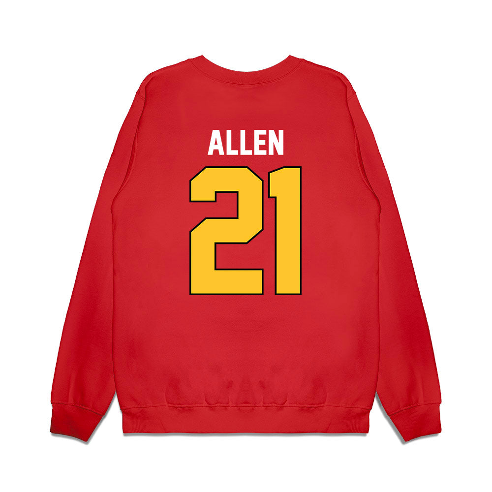 Ferris State - NCAA Football : Timothy Allen - Vintage Helmet Premium Crewneck Sweatshirt-1