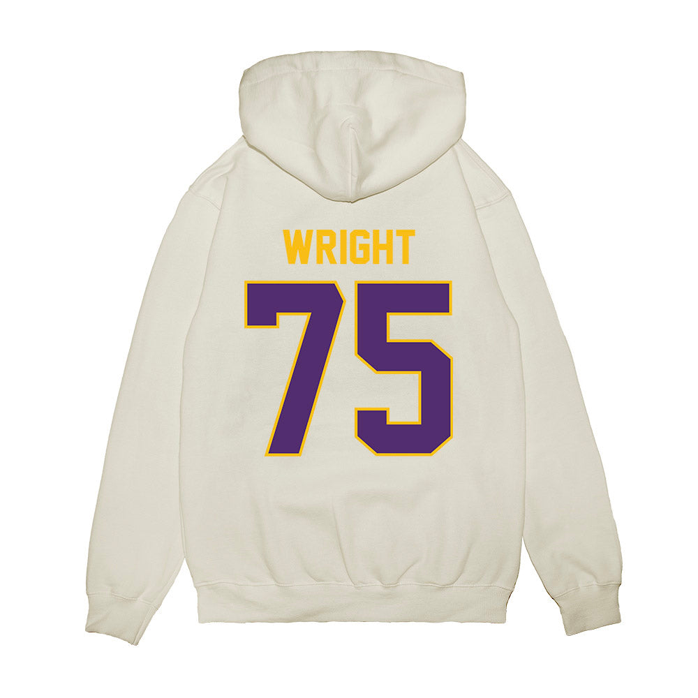 Minn. St. - NCAA Football : Magnus Wright - Vintage Helmet Premium Hooded Sweatshirt-1