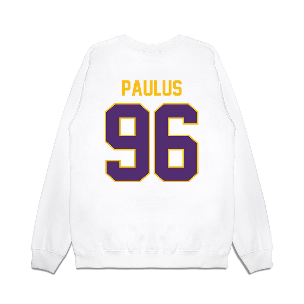 Minn. St. - NCAA Football : Caleb Paulus - Vintage Helmet Premium Crewneck Sweatshirt-1