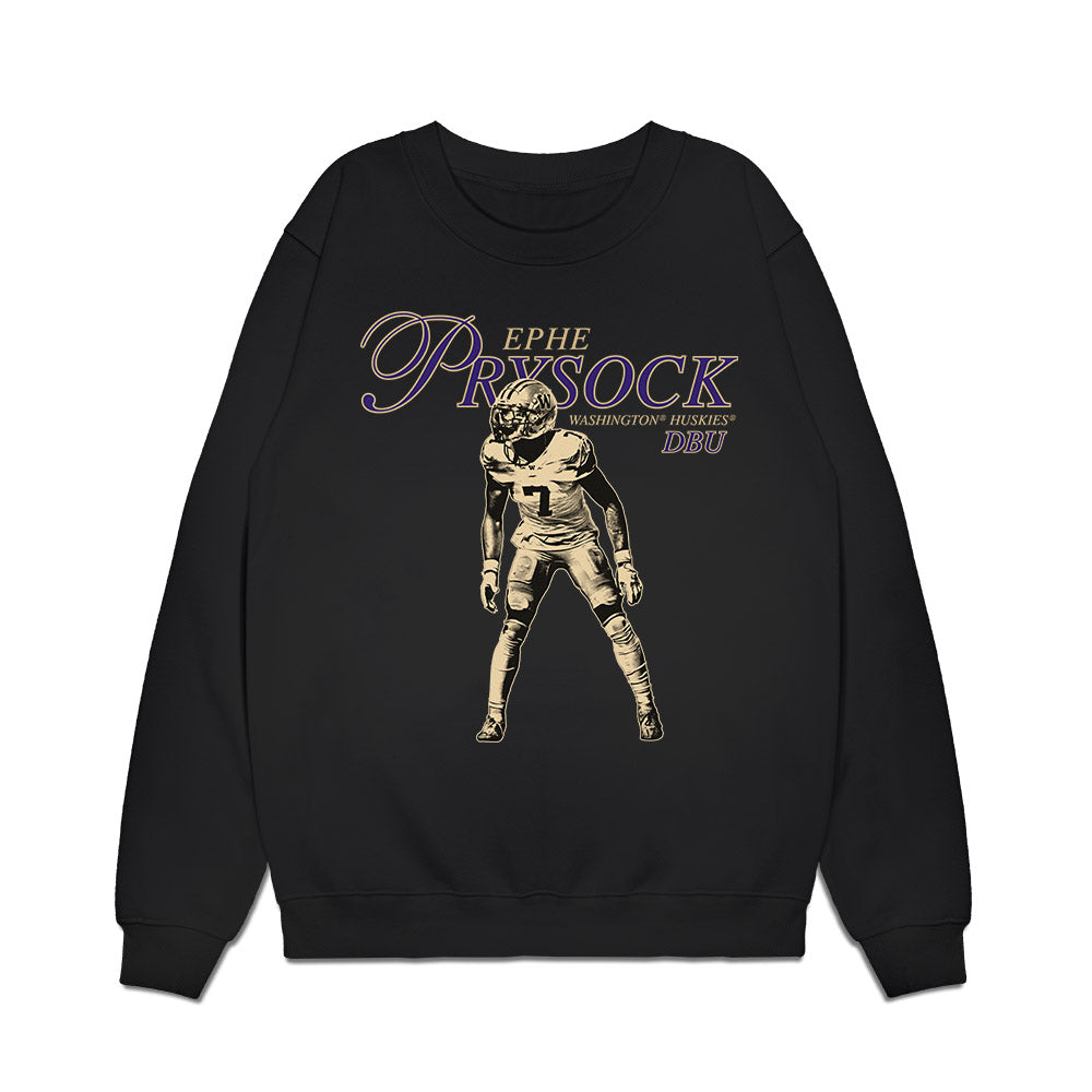Washington - NCAA Football : Ephesians Prysock - Legacy Premium Crewneck Sweatshirt-0