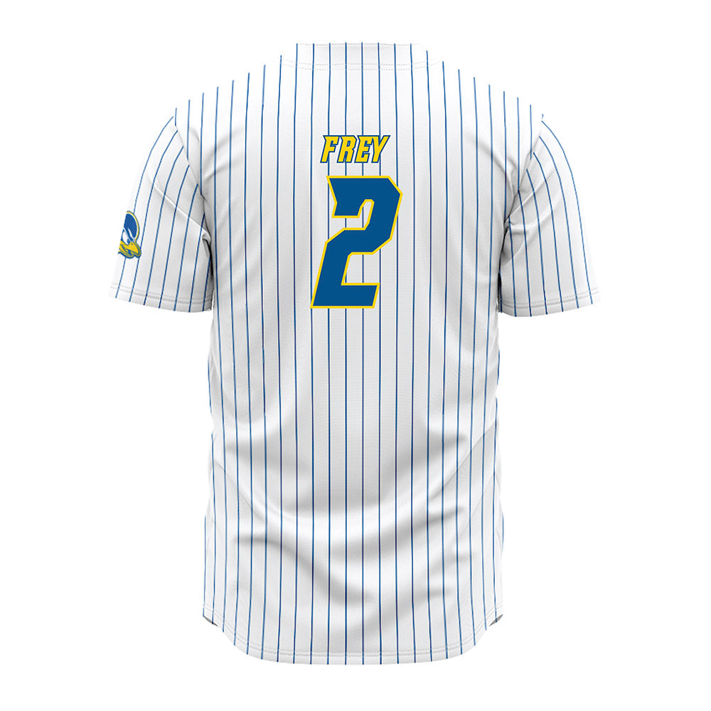 Delaware - NCAA Baseball : Ayden Frey - White Pinstripe Jersey-1