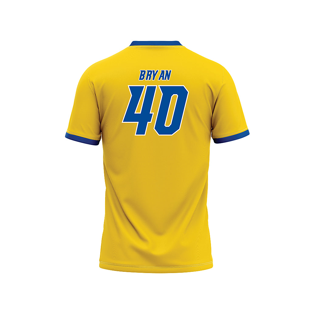 Delaware - NCAA Baseball : Dylan Bryan - Yellow Baseball Jersey-1