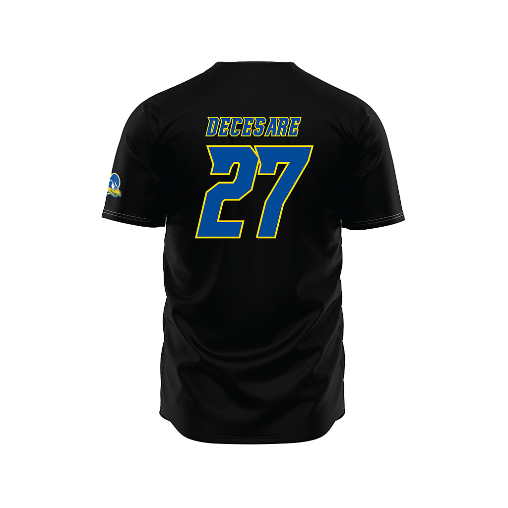 Delaware - NCAA Baseball : Anthony DeCesare - Black Jersey-1