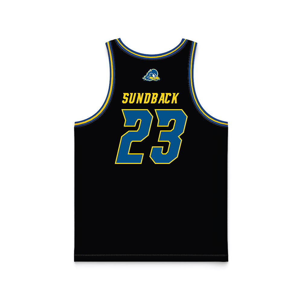 Delaware - NCAA Women's Basketball : Grace Sundback - Black Basketball Jersey-1