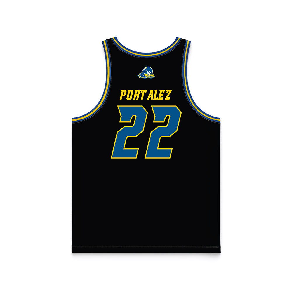 Delaware - NCAA Women's Basketball : Arantxa Portalez - Black Basketball Jersey-1
