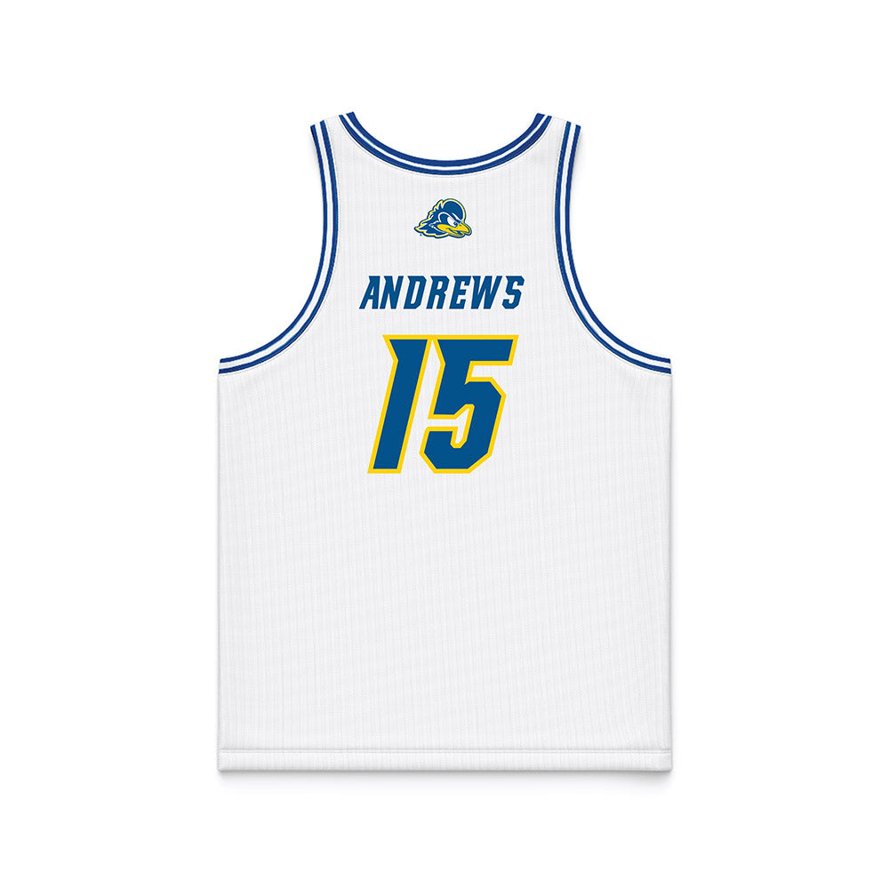 Delaware - NCAA Women's Basketball : Ava Andrews - White Basketball Jersey-1
