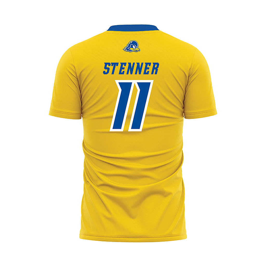 Delaware - NCAA Men's Soccer : Marius Stenner - Yellow Soccer Jersey-1
