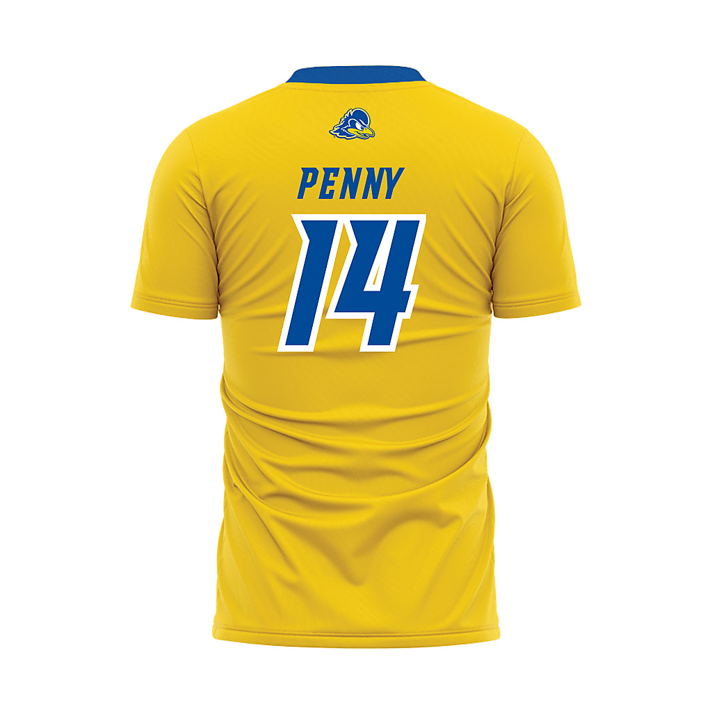 Delaware - NCAA Men's Soccer : Liam Penny - Yellow Soccer Jersey-1