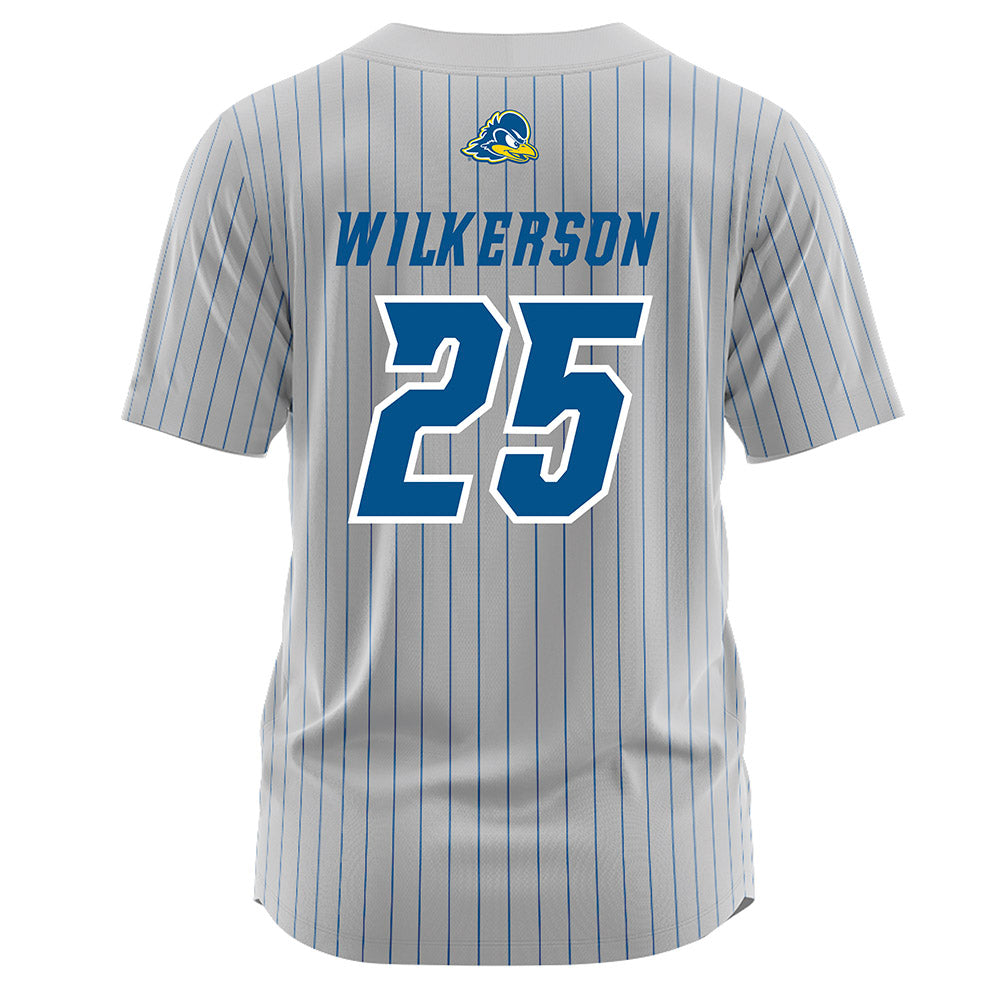 Delaware - NCAA Softball : Kylie Wilkerson - Grey Pinstripe Jersey-1