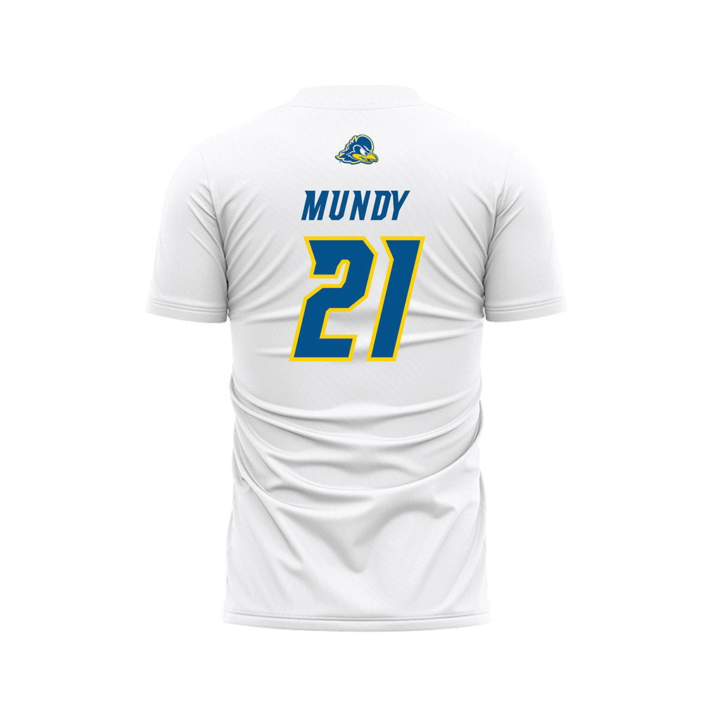 Delaware - NCAA Women's Soccer : ryan mundy - White Soccer Jersey-1