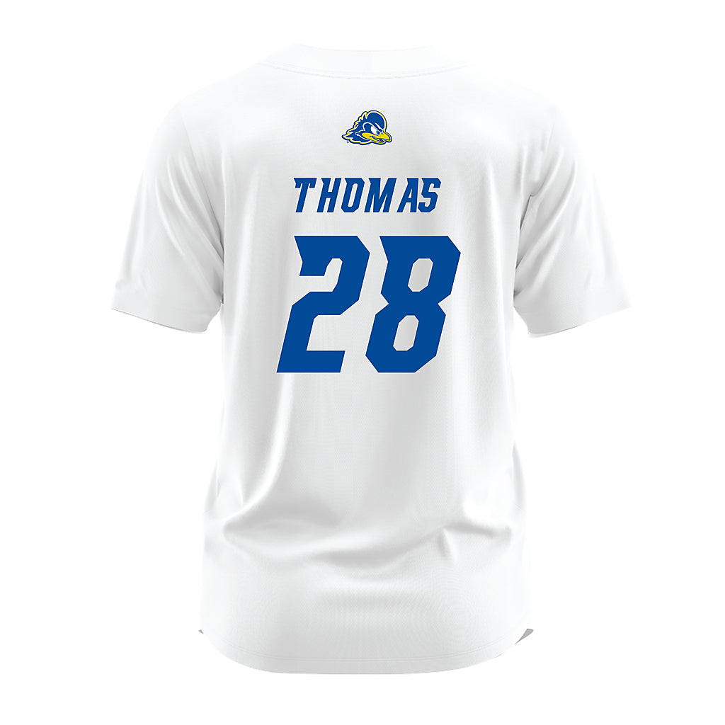 Delaware - NCAA Softball : Ryleigh Thomas - White Jersey-1