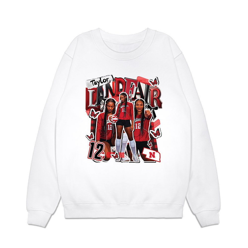 Nebraska - NCAA Women's Volleyball : Taylor Landfair - Collage Premium Crewneck Sweatshirt-0