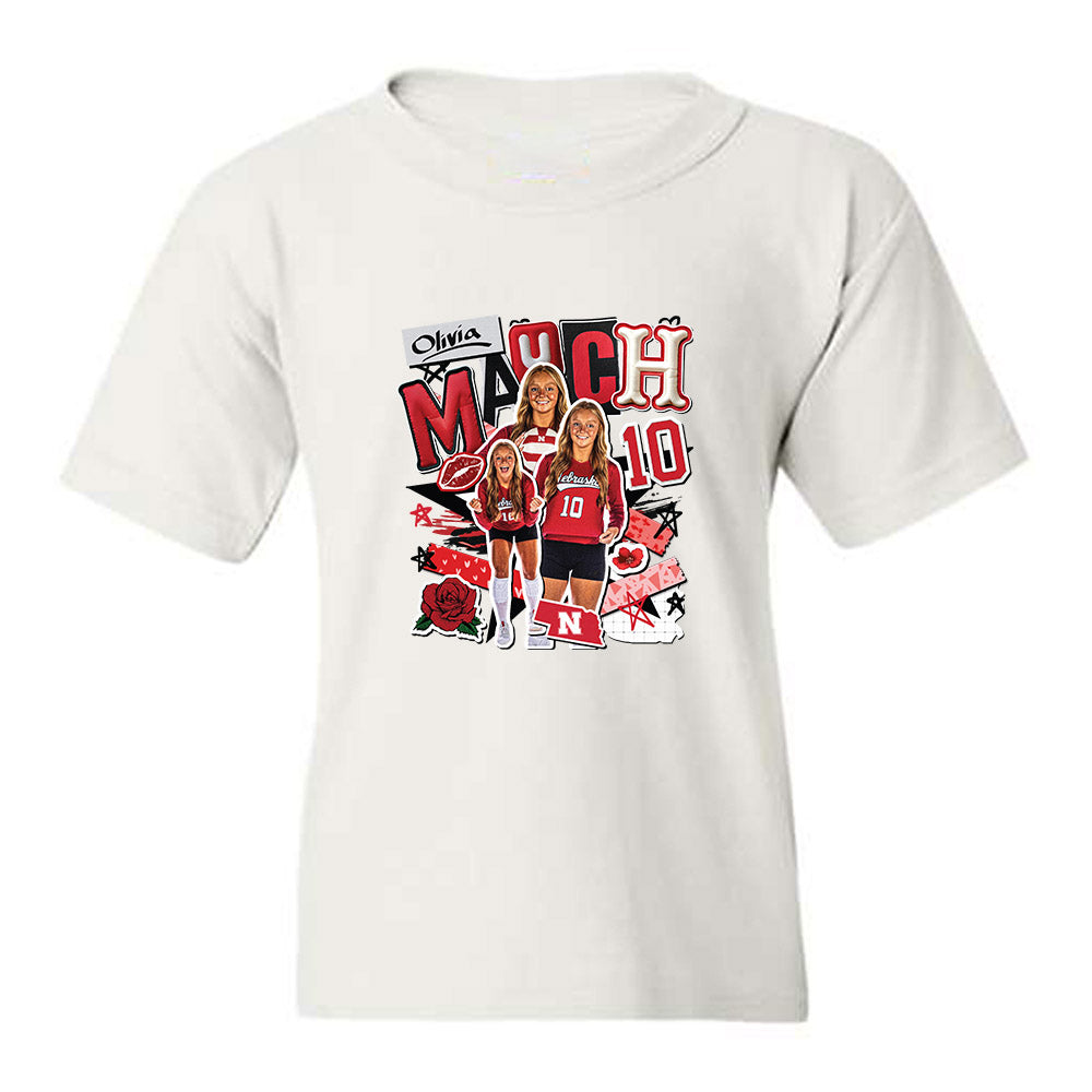Nebraska - NCAA Women's Volleyball : Olivia Mauch - Collage Youth T-Shirt-0