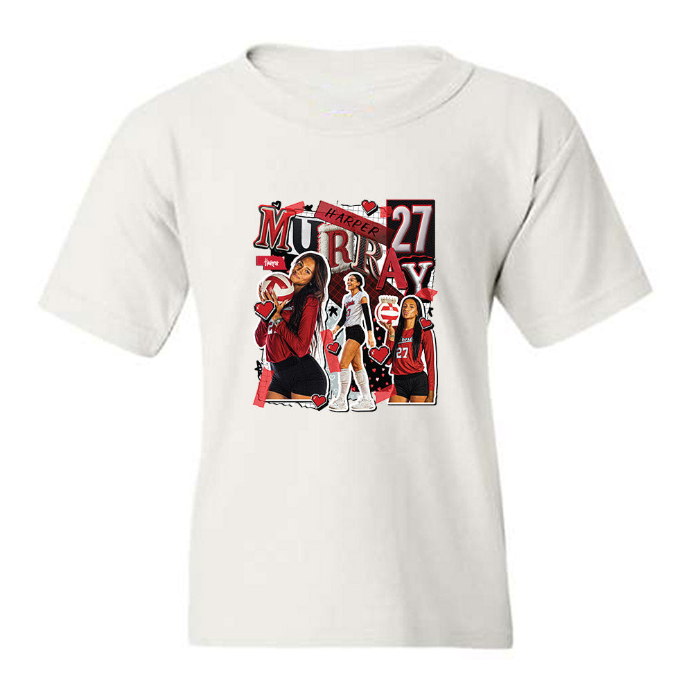 Nebraska - NCAA Women's Volleyball : Harper Murray - Collage Youth T-Shirt-0