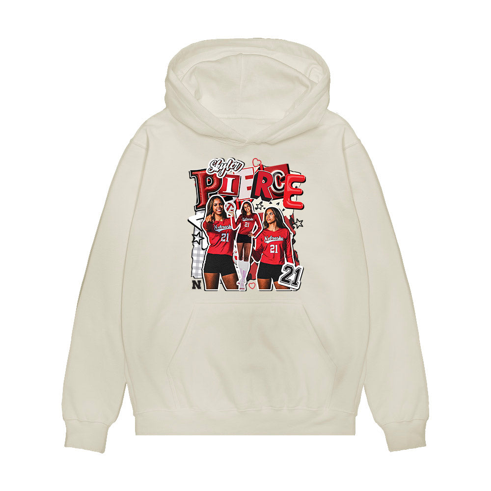 Nebraska - NCAA Women's Volleyball : Skyler Pierce - Collage Premium Hooded Sweatshirt-0