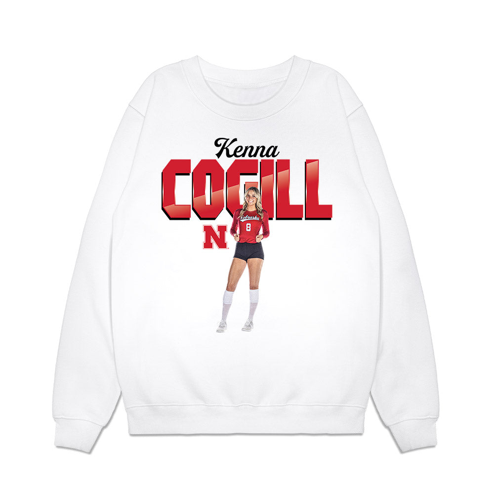 Nebraska - NCAA Women's Volleyball : Kenna Cogill - Collage Premium Crewneck Sweatshirt-0