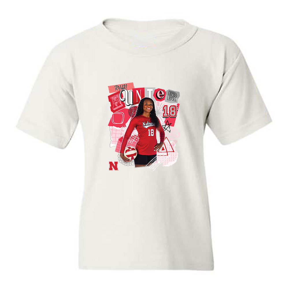 Nebraska - NCAA Women's Volleyball : Ryan Hunter - collage Youth T-Shirt-0