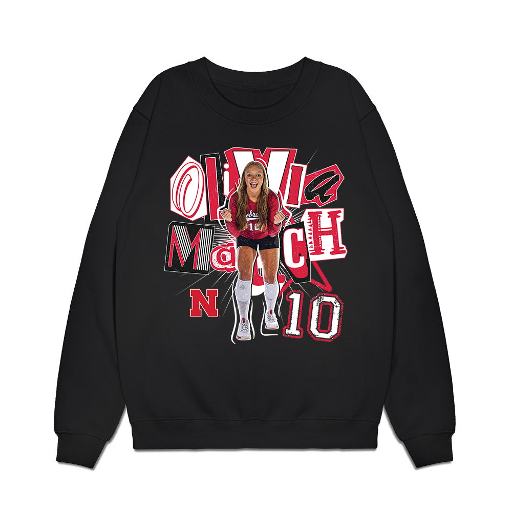 Nebraska - NCAA Women's Volleyball : Olivia Mauch - collage Premium Crewneck Sweatshirt-0