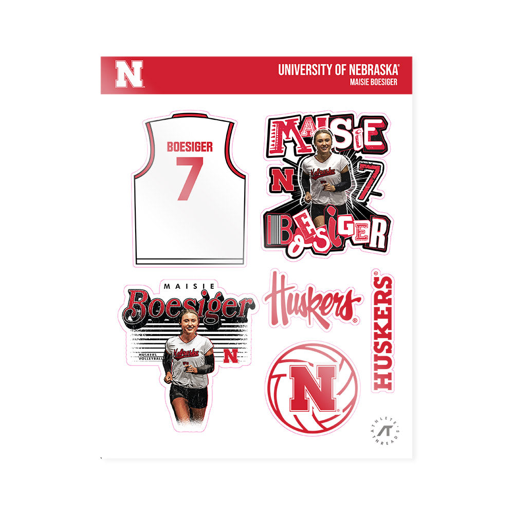 Nebraska - NCAA Women's Volleyball : Maisie Boesiger - Sticker Sheet-0