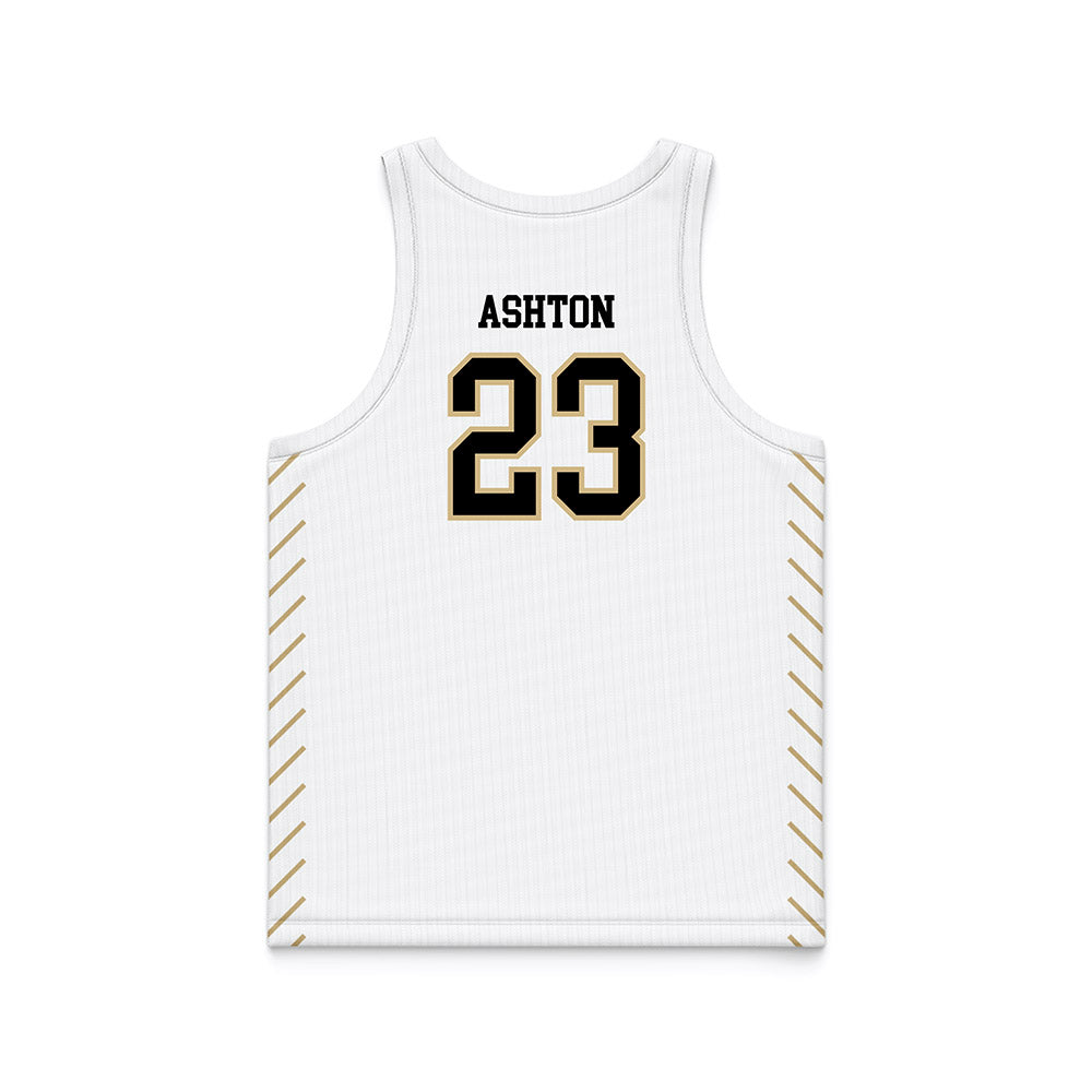 PNW - NCAA Men's Basketball : Aaiden Ashton - White Basketball Jersey-1