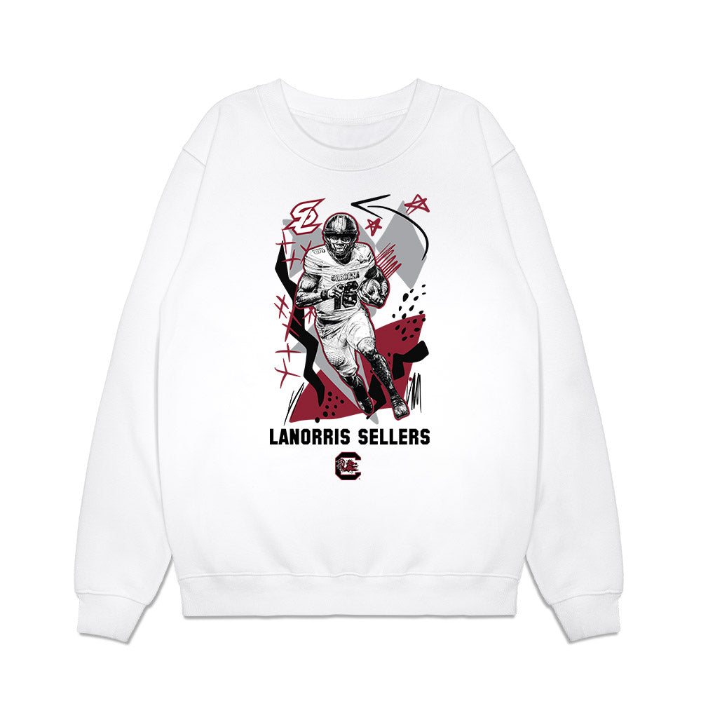 South Carolina - NCAA Football : LaNorris Sellers - Graphic Premium Crewneck Sweatshirt-0