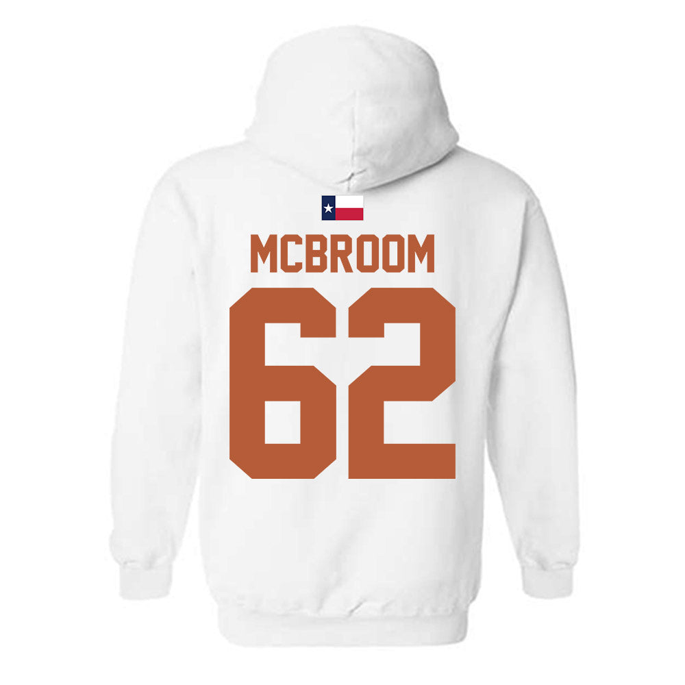 Texas - NCAA Football : Rick Mcbroom - Hook 'Em Hooded Sweatshirt-1