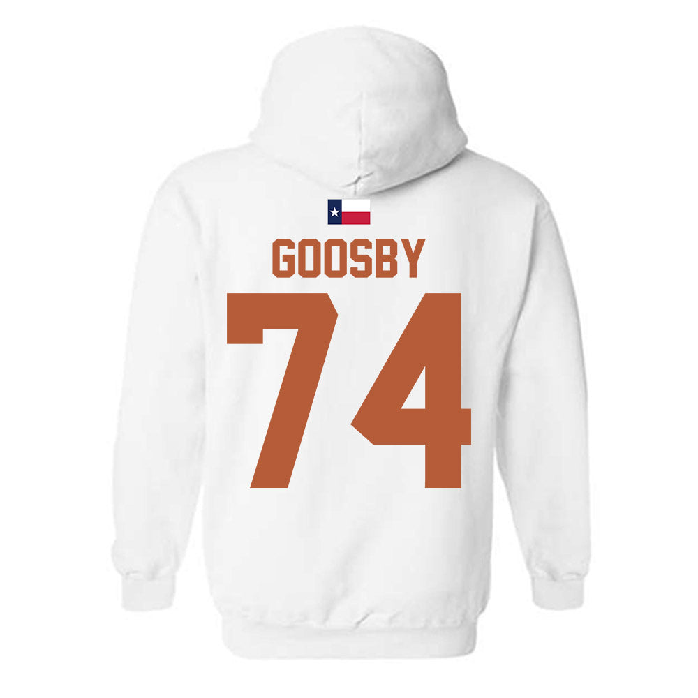 Texas - NCAA Football : Trevor Goosby - Hook 'Em Hooded Sweatshirt-1