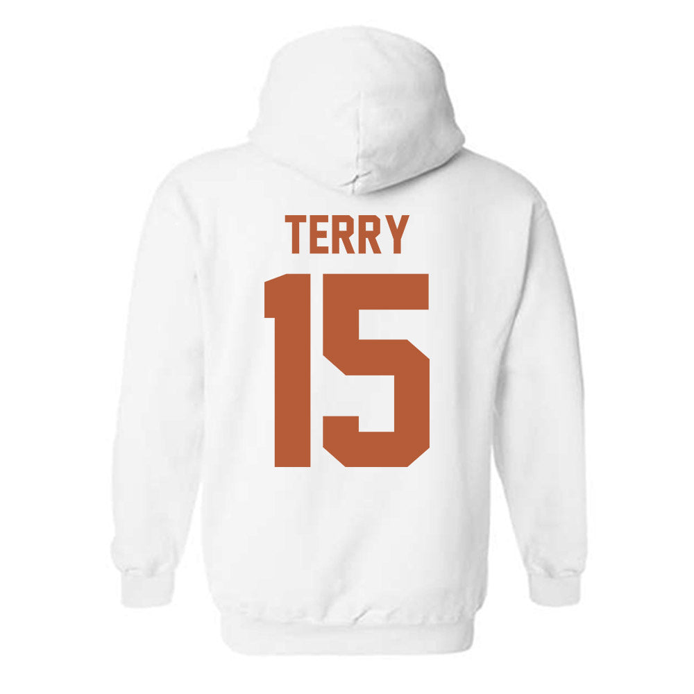 Texas - NCAA Football : Justus Terry - Classic Shersey Hooded Sweatshirt-1